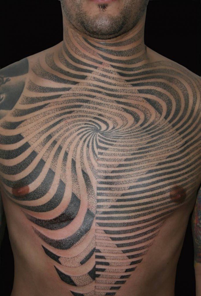 漂亮的黑色的点刺纹身几何纹身图案