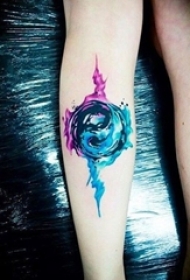 多元素中国风太极八卦纹身图案