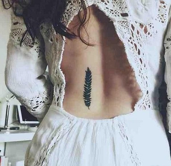 简单个性线条纹身风景图植物纹身图案