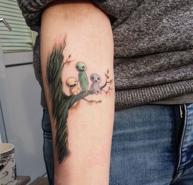 满是童年记忆的宫崎骏动漫人物纹身图案