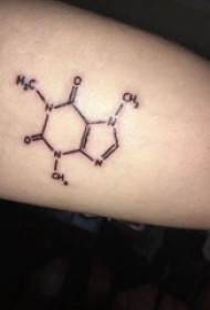 手臂上纹身黑白灰风格简单个性线条纹身图片