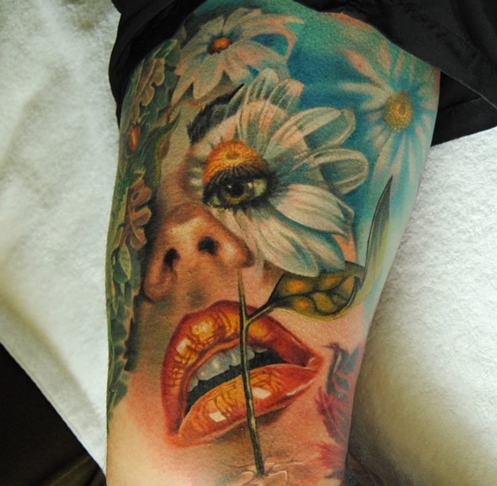 一组彩绘纹身技巧多元化个性纹身图案