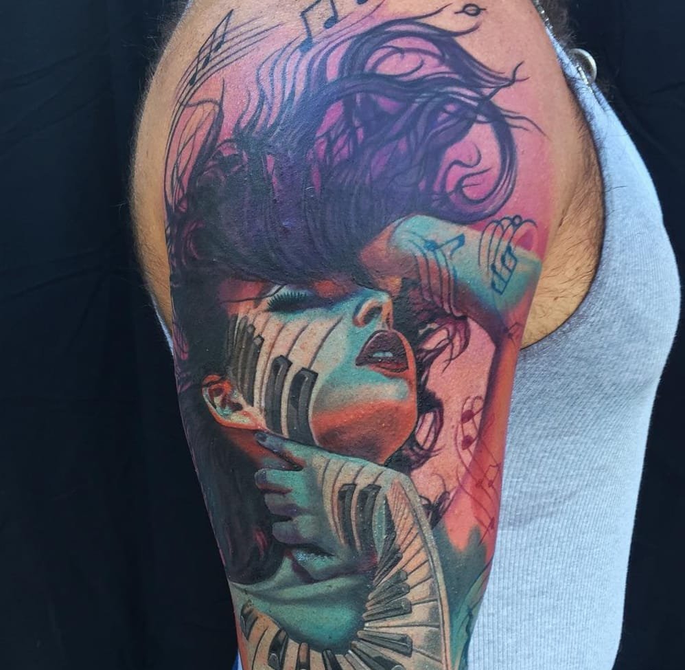 一组彩绘纹身技巧多元化个性纹身图案