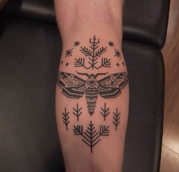 黑白纹身点刺技巧几何元素纹身简单线条纹身图案