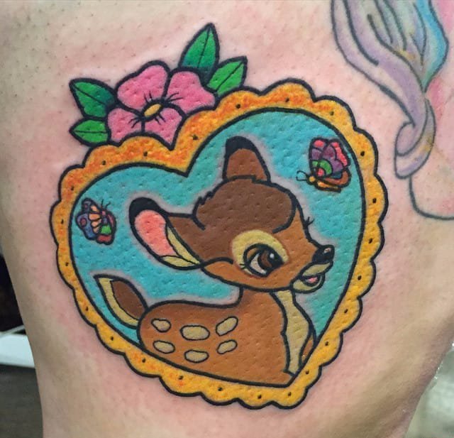 一组充满童趣的动漫人物的纹身图案