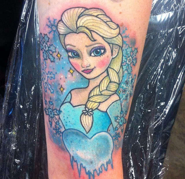 一组充满童趣的动漫人物的纹身图案