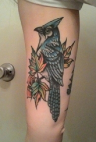 手臂是纹身彩绘技巧植物纹身素材叶子纹身鸟纹身动物纹身图片