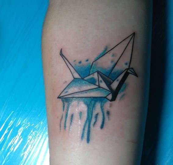 黑白灰风格几何元素纹身小动物纹身图案