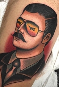 一组充满野心的彩色渐变纹身点刺技巧纹身图案