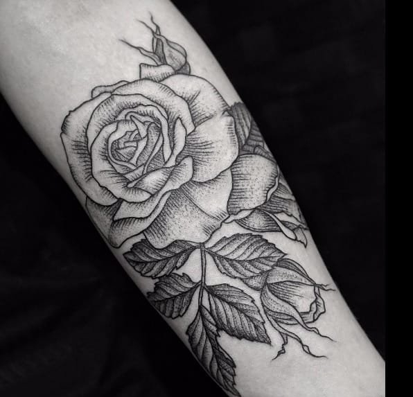 简单个性的黑白灰风格多元化点刺纹身图案