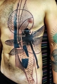 一组简单个性线条几何元素纹身图案