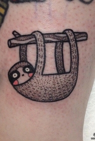 脚踝卡通小清新水懒纹身图案