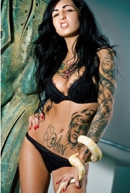 性感霸气美女魅力迷人纹身