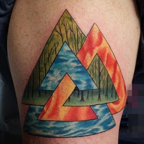 15款多元化简单个性线条纹身几何小清新纹身图案