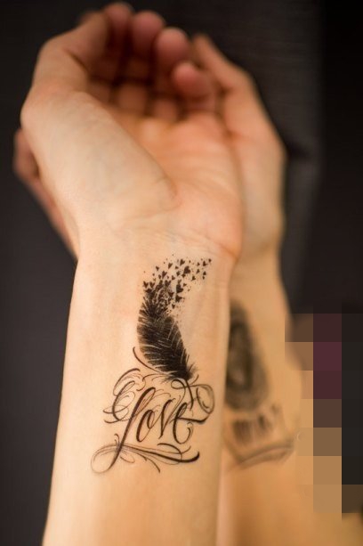 11款适合女生的画风唯美抽象线条纹身图案大全