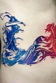 11款抽象线条艺术彩绘技巧个性纹身图案