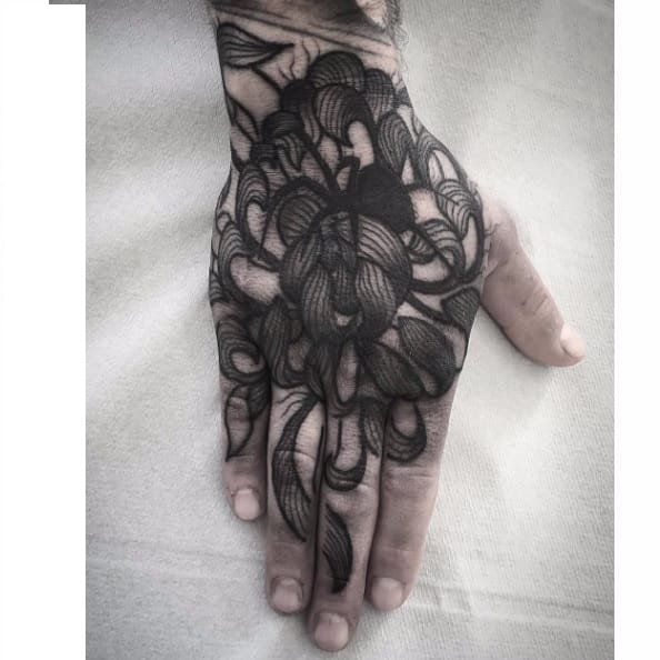 一组黑白系列有性格的简单个性线条纹身图案大全