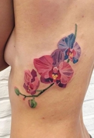 女生植物小清新文艺花朵纹身图案