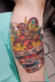 手臂上动漫卡通抽象个性纹身图案