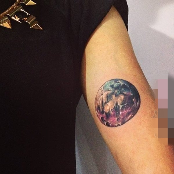 女生水彩小清新植物花纹身图案