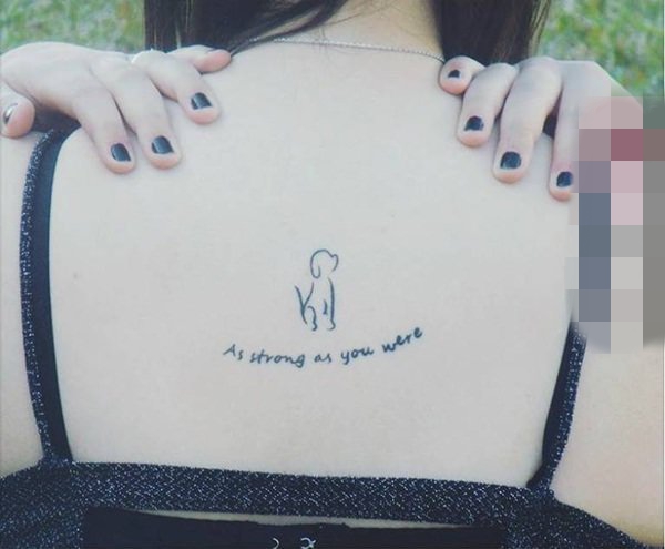 漂亮的女生小清新简洁纹身图案