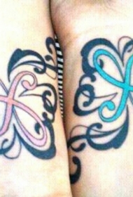 手腕多彩的凯尔特友谊图腾纹身图案