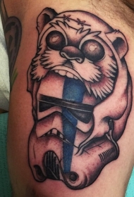 手臂有趣的暴骑兵与伊渥克纹身图案