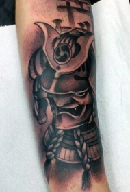 手臂亚洲风格的武士个性纹身图案