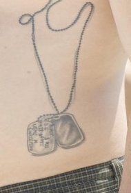 项链标签纪念纹身图案