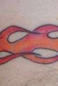 手臂彩色的火焰臂环纹身图案
