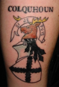 苏格兰姓氏徽章纹身图案