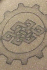 简单佛教符号纹身图案