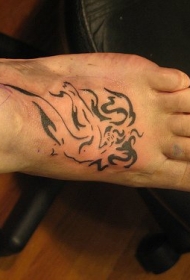 脚部美人鱼图腾纹身图案