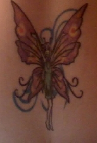 腰部苗条的跳舞精灵纹身图案