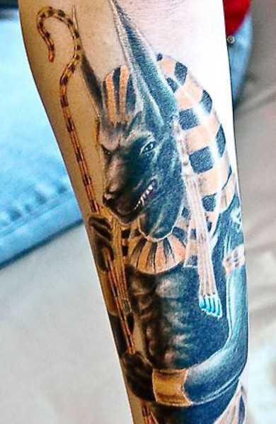 彩绘埃及神像纹身图案