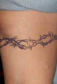 臂环双螺旋铁丝网纹身图案