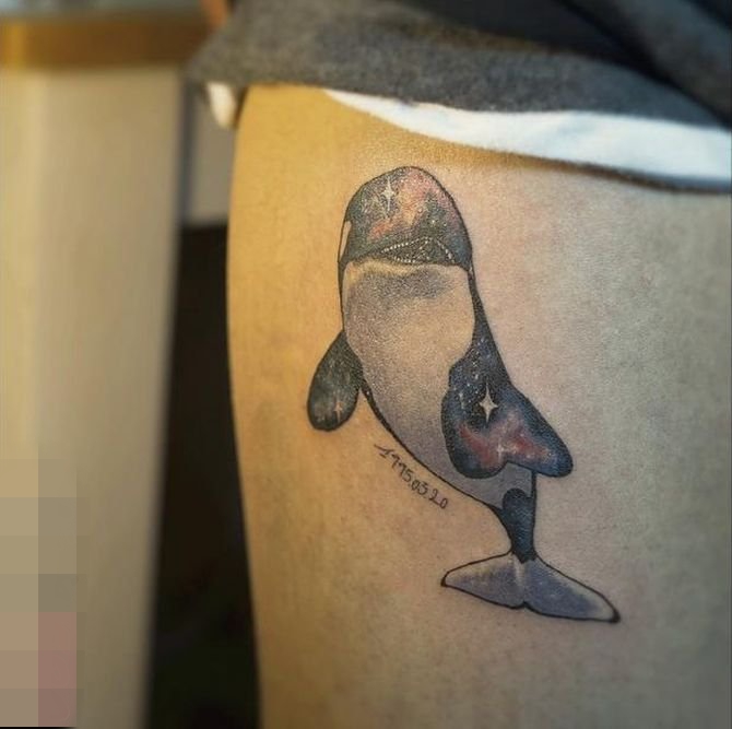 可爱小巧的彩绘技巧抽象线条小动物纹身图案