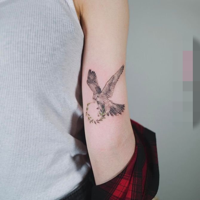 可爱小巧的彩绘技巧抽象线条小动物纹身图案