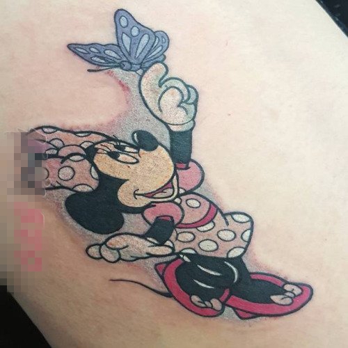 可爱的彩绘技巧小动物神奇宝贝卡通可爱纹身图案
