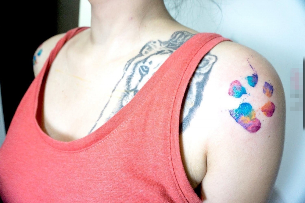 多款个性十足的创意彩绘水彩泼墨唯美纹身图案