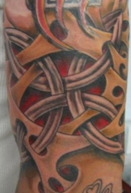 立体的凯尔特结纹身图案