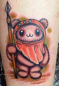 old school可爱的卡通伊渥克纹身图案