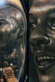 迈克尔乔丹肖像纹身图案