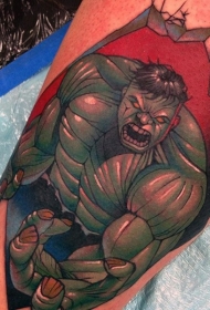 old school彩色邪恶巨人卡通纹身图案