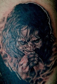 驱魔电影恶魔头像纹身图案