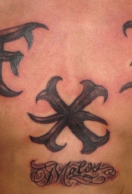 胸部图腾标志纹身图案