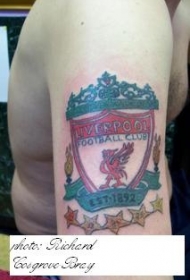 利物浦足球俱乐部会徽彩色纹身图案
