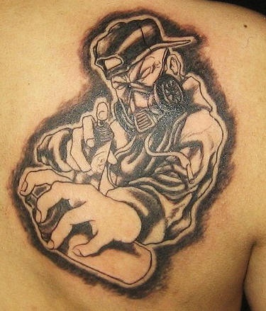 涂鸦艺术家肖像纹身图案