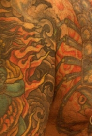 邪恶海洋生物胸部纹身图案