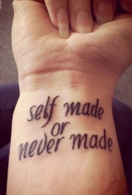 手腕自制好看的英文字母纹身图案